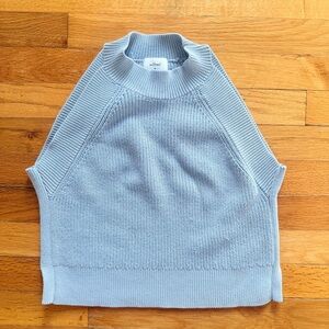 WILFRED ARITZIA Baby Blue Crevier Knit Tank Top Stretch size Medium
